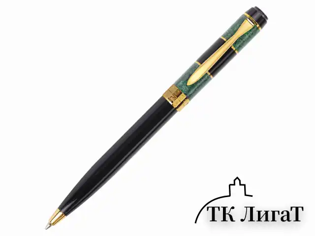 Ручка подарочная шариковая GALANT "Granit Green", корпус черный с темно-зеленым, золотистые детали, пишущий узел 0,7 мм, синяя, 140393