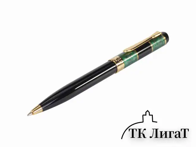 Ручка подарочная шариковая GALANT "Granit Green", корпус черный с темно-зеленым, золотистые детали, пишущий узел 0,7 мм, синяя, 140393