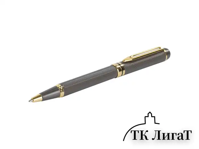 Ручка подарочная шариковая GALANT "Dark Chrome", корпус матовый хром, золотистые детали, пишущий узел 0,7 мм, синяя, 140397