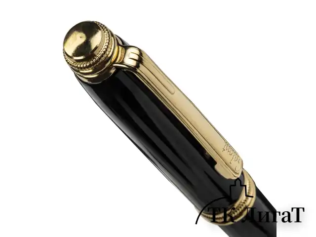Ручка подарочная шариковая GALANT "Black", корпус черный, золотистые детали, пишущий узел 0,7 мм, синяя, 140405