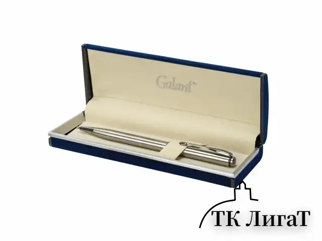 Ручка подарочная шариковая GALANT "Arrow Chrome", корпус серебристый, хромированные детали, пишущий узел 0,7 мм, синяя, 140408