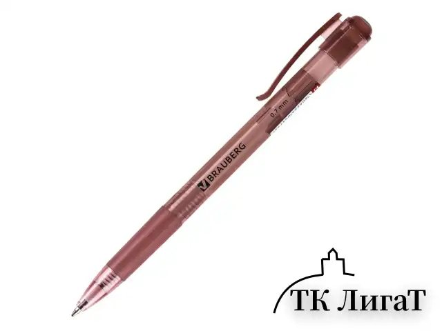 Ручка шариковая автоматическая с грипом BRAUBERG "Patrol", СИНЯЯ, корпус ассорти, узел 0,7 мм, линия письма 0,35 мм, 140582