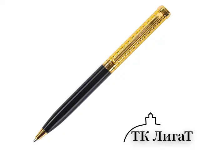 Ручка подарочная шариковая GALANT "Empire Gold", корпус черный с золотистым, золотистые детали, пишущий узел 0,7 мм, синяя, 140960