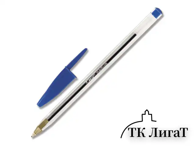 Ручки шариковые BIC "Cristal Original", НАБОР 4 шт., СИНИЕ, узел 1 мм, линия 0,32 мм, пакет, 8308601