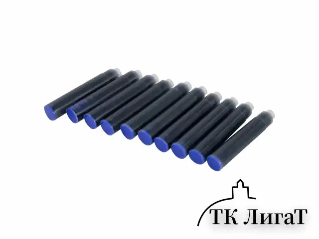 Картриджи чернильные СИНИЕ CENTROPEN, КОМПЛЕКТ 10 шт., 1 0019 1002