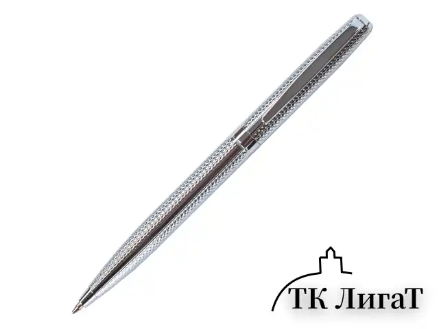 Ручка подарочная шариковая GALANT "Freiburg", корпус серебристый с гравировкой, хромированные детали, пишущий узел 0,7 мм, синяя, 141016