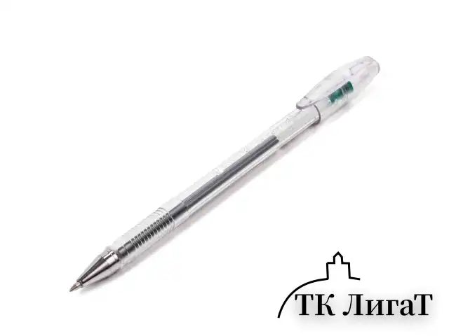Ручка гелевая BRAUBERG "Jet", ЗЕЛЕНАЯ, корпус прозрачный, узел 0,5 мм, линия письма 0,35 мм, 141021
