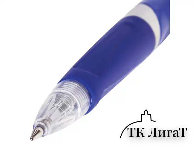 Ручка шариковая автоматическая с грипом BRAUBERG "Cobalt", СИНЯЯ, корпус синий, узел 0,7 мм, линия письма 0,35 мм, 141068