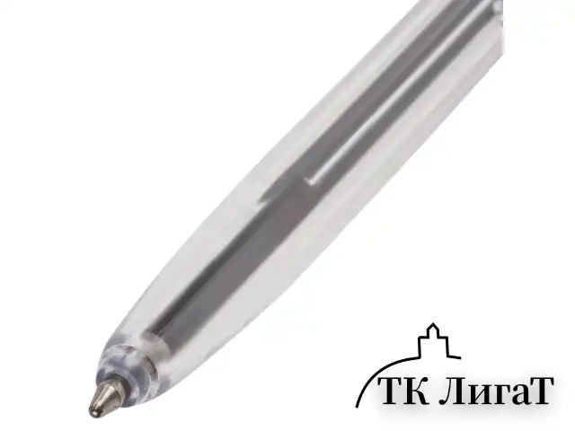 Ручка шариковая BRAUBERG "Line", ЧЕРНАЯ, корпус прозрачный, узел 1 мм, линия письма 0,5 мм, 141098