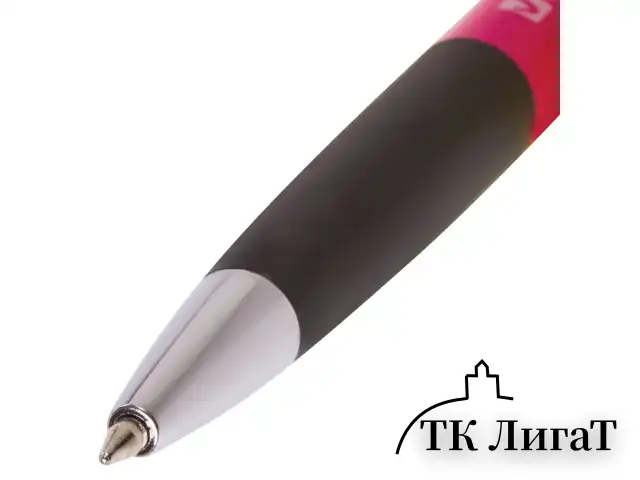 Ручка шариковая автоматическая с грипом BRAUBERG "Concept", СИНЯЯ, корпус ассорти, узел 0,7 мм, линия письма 0,35 мм, 141156