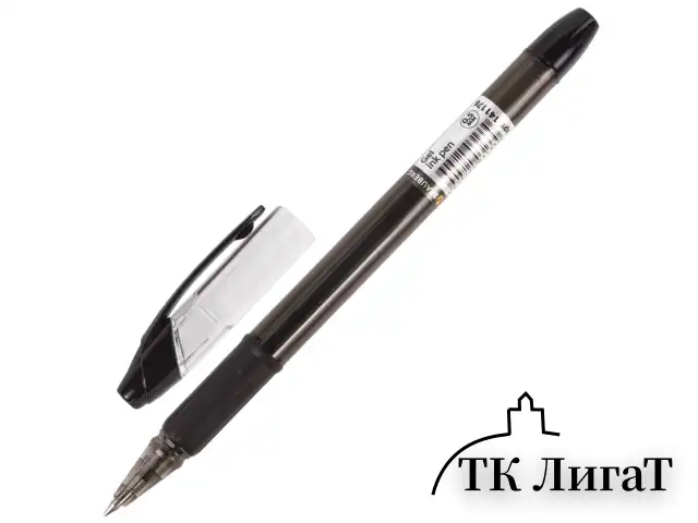 Ручка гелевая с грипом BRAUBERG "Samurai", ЧЕРНАЯ, корпус тонированный, узел 0,5 мм, линия письма 0,35 мм, 141178