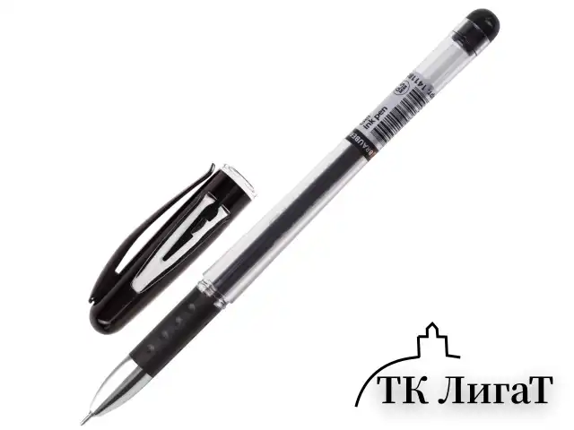 Ручка гелевая с грипом BRAUBERG "Geller", ЧЕРНАЯ, игольчатый узел 0,5 мм, линия письма 0,35 мм, 141180