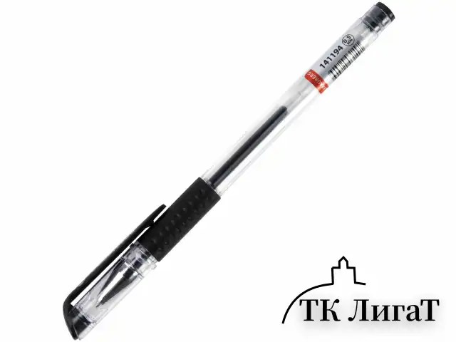 Ручка гелевая с грипом BRAUBERG "Number One", ЧЕРНАЯ, узел 0,5 мм, линия письма 0,35 мм, 141194