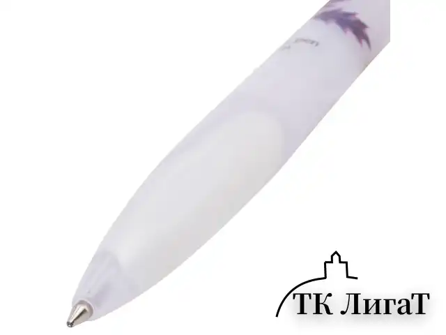 Ручка шариковая автоматическая с грипом BRAUBERG "Herb Time", СИНЯЯ, корпус ассорти, узел 0,7 мм, линия письма 0,35 мм, 141286
