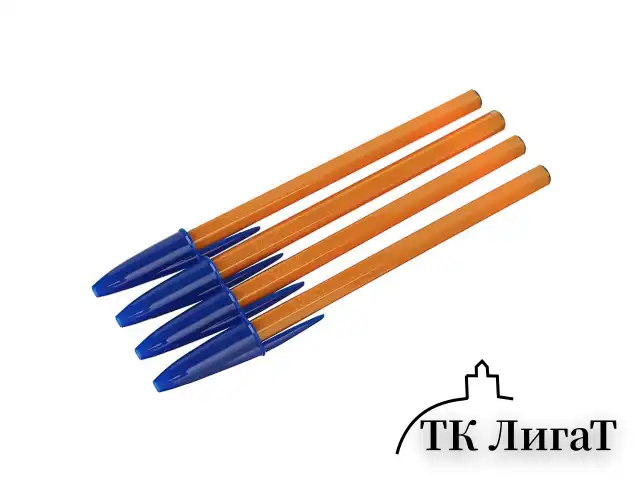 Ручки шариковые BIC "Orange Original", НАБОР 4 шт., СИНИЕ, узел 0,8 мм, линия письма 0,3 мм, пакет, 8308521