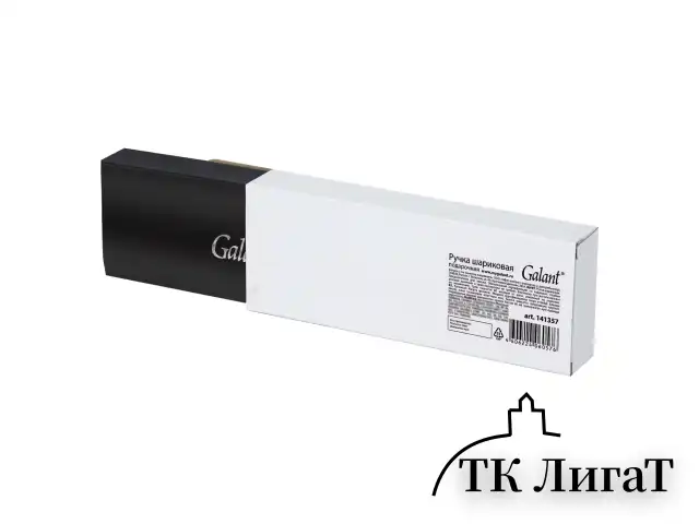 Ручка подарочная шариковая GALANT "Klondike", корпус черный с золотистым, золотистые детали, пишущий узел 0,7 мм, синяя, 141357