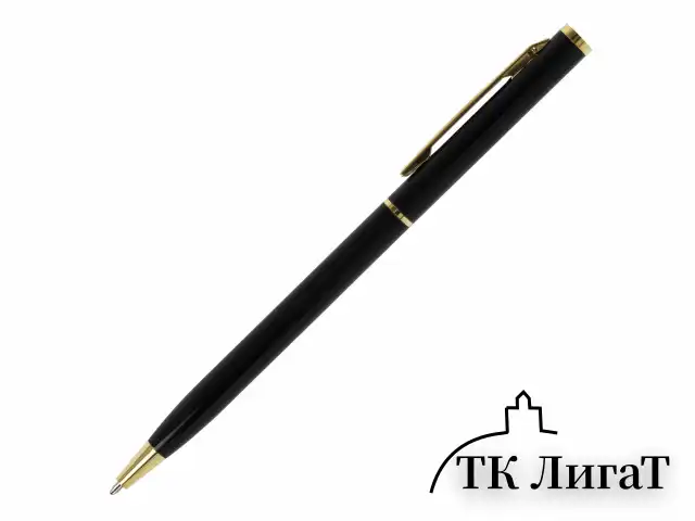 Ручка подарочная шариковая BRAUBERG "Slim Black", корпус черный, узел 1 мм, линия письма 0,7 мм, синяя, 141402