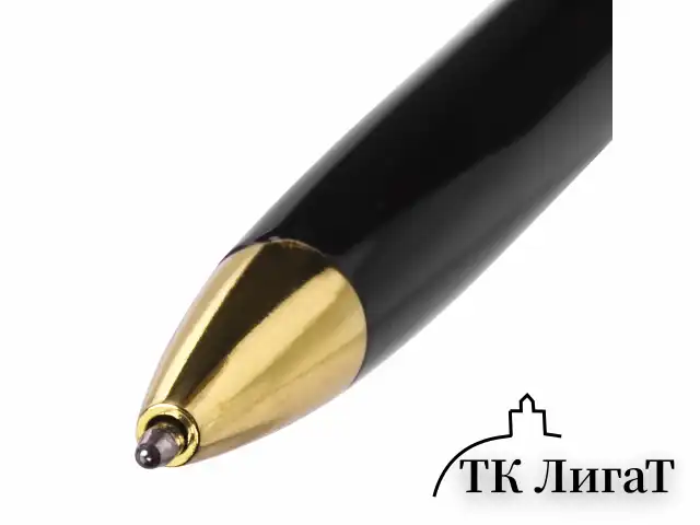 Ручка подарочная шариковая BRAUBERG "De Luxe Black", корпус черный, узел 1 мм, линия письма 0,7 мм, синяя, 141411