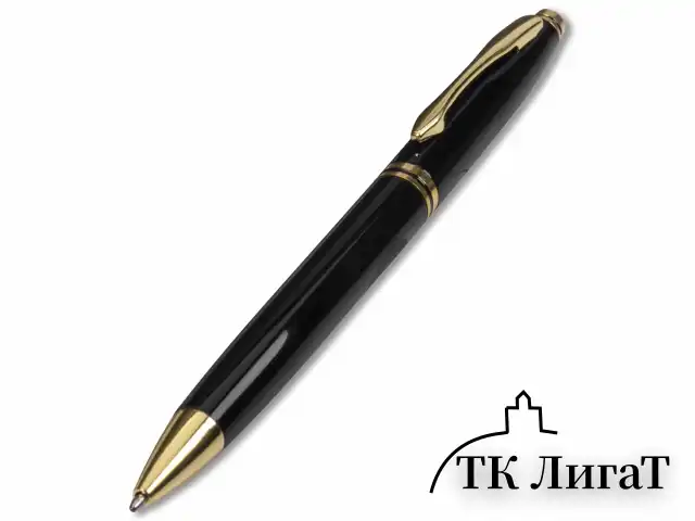 Ручка подарочная шариковая BRAUBERG "De Luxe Black", корпус черный, узел 1 мм, линия письма 0,7 мм, синяя, 141411