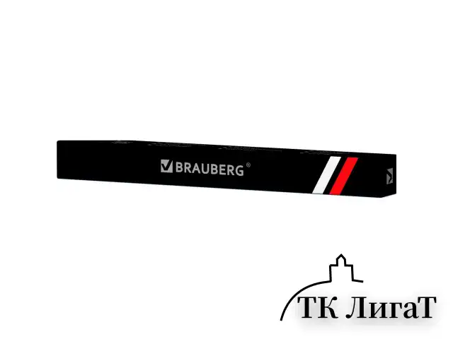 Ручка подарочная шариковая BRAUBERG "De Luxe Black", корпус черный, узел 1 мм, линия письма 0,7 мм, синяя, 141411