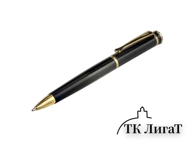 Ручка подарочная шариковая BRAUBERG "Perfect Black", корпус черный, узел 1 мм, линия письма 0,7 мм, синяя, 141416