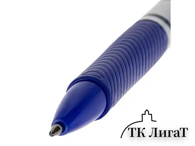 Ручка шариковая автоматическая с грипом BRAUBERG "Leader", СИНЯЯ, корпус с печатью, узел 0,7 мм, линия письма 0,35 мм, 141540