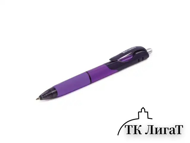 Ручка шариковая автоматическая с грипом BRAUBERG "Supreme", СИНЯЯ, корпус ассорти, узел 0,7 мм, линия письма 0,35 мм, 141545
