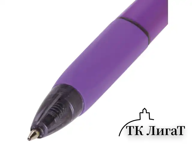 Ручка шариковая автоматическая с грипом BRAUBERG "Supreme", СИНЯЯ, корпус ассорти, узел 0,7 мм, линия письма 0,35 мм, 141545
