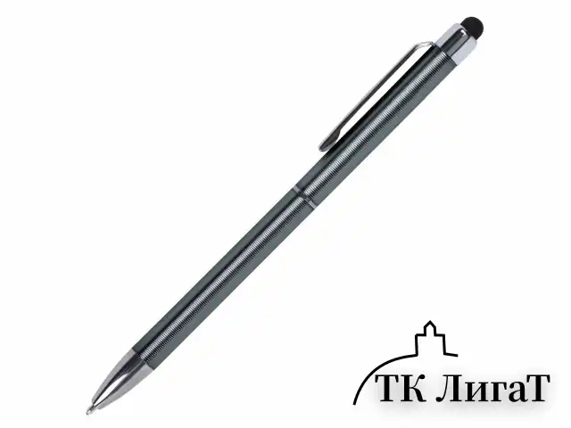 Ручка-стилус SONNEN для смартфонов/планшетов, СИНЯЯ, корпус ассорти, серебристые детали, линия письма 1 мм, 141587