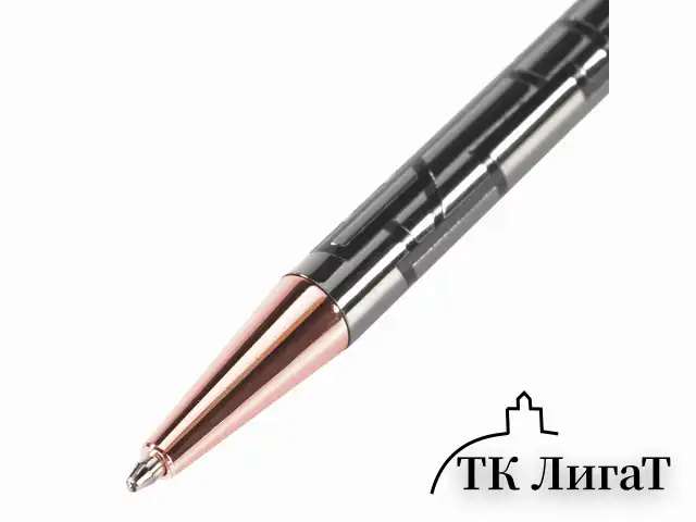 Ручка подарочная шариковая GALANT "Vitznau", корпус серый, золотистые детали, пишущий узел 0,7 мм, синяя, 141664