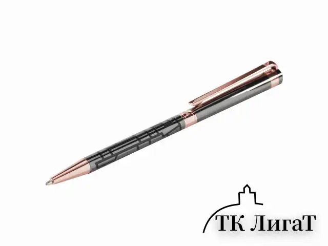 Ручка подарочная шариковая GALANT "Vitznau", корпус серый, золотистые детали, пишущий узел 0,7 мм, синяя, 141664