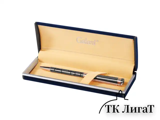 Ручка подарочная шариковая GALANT "Vitznau", корпус серый, золотистые детали, пишущий узел 0,7 мм, синяя, 141664