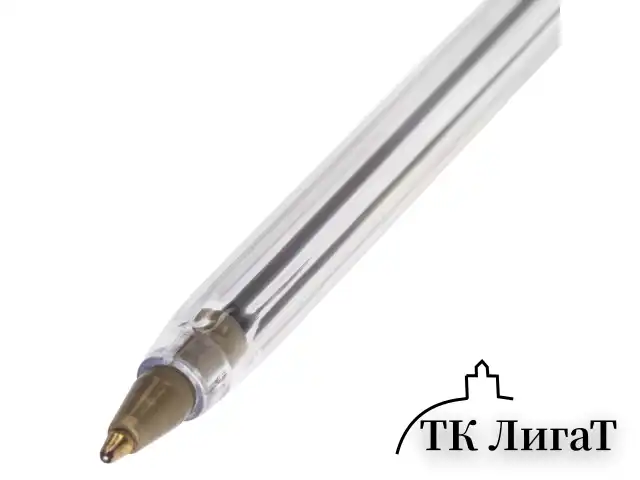 Ручка шариковая STAFF "Basic BP-01", письмо 750 метров, СИНЯЯ, длина корпуса 14 см, линия письма 0,5 мм, 141672