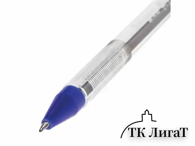 Ручка шариковая масляная BRAUBERG "Rite-Oil", СИНЯЯ, корпус прозрачный, узел 0,7 мм, линия письма 0,35 мм, 141702
