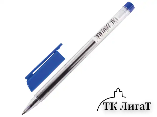 Ручка шариковая масляная BRAUBERG "Marine Classic", СИНЯЯ, трехгранная, корпус прозрачный, узел 0,7 мм, линия письма 0,5 мм, 141707