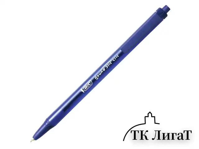 Ручка шариковая автоматическая BIC "Round Stic Clic", СИНЯЯ, узел 1 мм, линия письма 0,32 мм, 926376