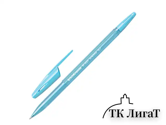 Ручка шариковая ERICH KRAUSE "R-301 Spring", СИНЯЯ, корпус тонированный ассорти, узел 0,7 мм, линия письма 0,35 мм, 31059