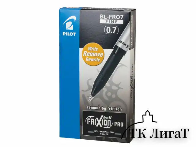 Ручка стираемая гелевая с грипом PILOT "Frixion Pro", СИНЯЯ, корпус с печатью, узел 0,7 мм, линия письма 0,35 мм, BL-FRO-7