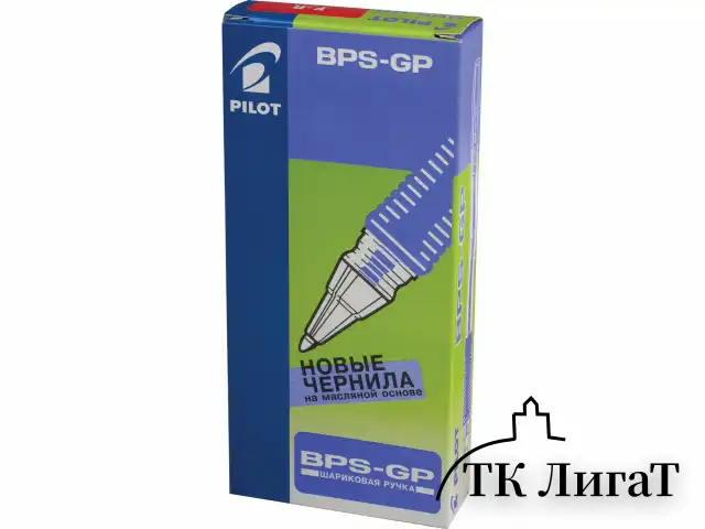 Ручка шариковая масляная с грипом PILOT "BPS-GP", КРАСНАЯ, корпус прозрачный, узел 0,7 мм, линия письма 0,21 мм, BPS-GP-F