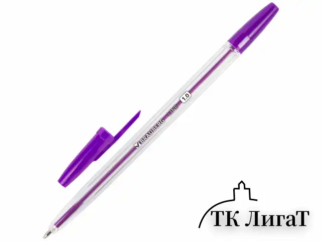 Ручки шариковые BRAUBERG, НАБОР 10 шт., АССОРТИ, "Line", корпус прозрачный, узел 1 мм, линия письма 0,5 мм, 141874