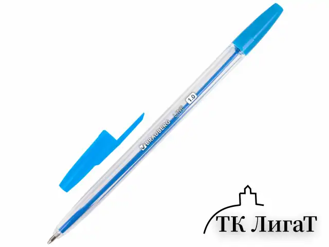 Ручки шариковые BRAUBERG, НАБОР 10 шт., АССОРТИ, "Line", корпус прозрачный, узел 1 мм, линия письма 0,5 мм, 141874