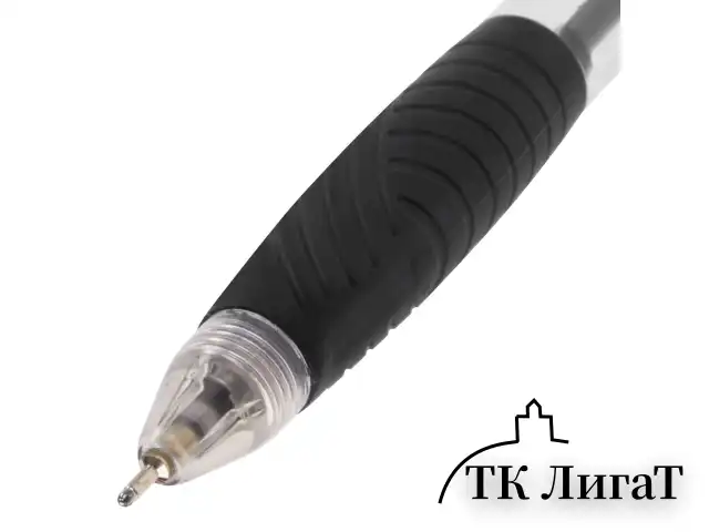 Ручка шариковая масляная автоматическая с грипом BRAUBERG "Jet", ЧЕРНАЯ, узел 0,7 мм, линия письма 0,35 мм, 142133
