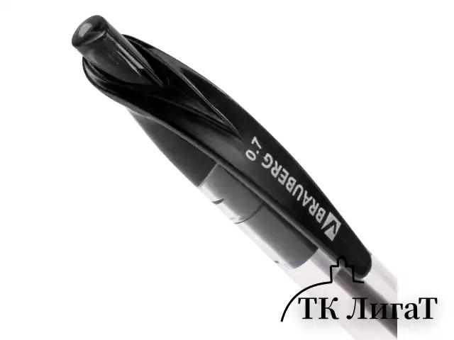 Ручка шариковая масляная автоматическая с грипом BRAUBERG "Jet", ЧЕРНАЯ, узел 0,7 мм, линия письма 0,35 мм, 142133