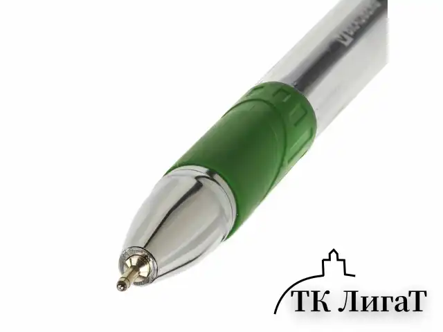 Ручка шариковая масляная с грипом BRAUBERG "Max-Oil", ЗЕЛЕНАЯ, игольчатый узел 0,7 мм, линия письма 0,35 мм, 142144
