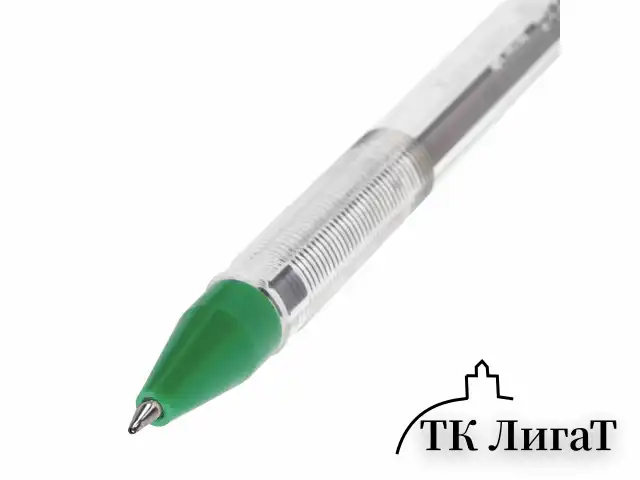Ручка шариковая масляная BRAUBERG "Rite-Oil", ЗЕЛЕНАЯ, корпус прозрачный, узел 0,7 мм, линия письма 0,35 мм, 142149