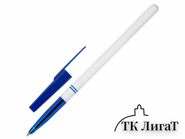 Ручка шариковая STAFF "Basic BP-244", СИНЯЯ, корпус белый, узел 0,7 мм, линия письма 0,35 мм, 142286