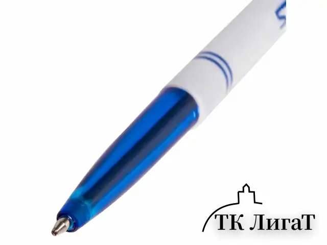Ручка шариковая STAFF "Basic BP-244", СИНЯЯ, корпус белый, узел 0,7 мм, линия письма 0,35 мм, 142286