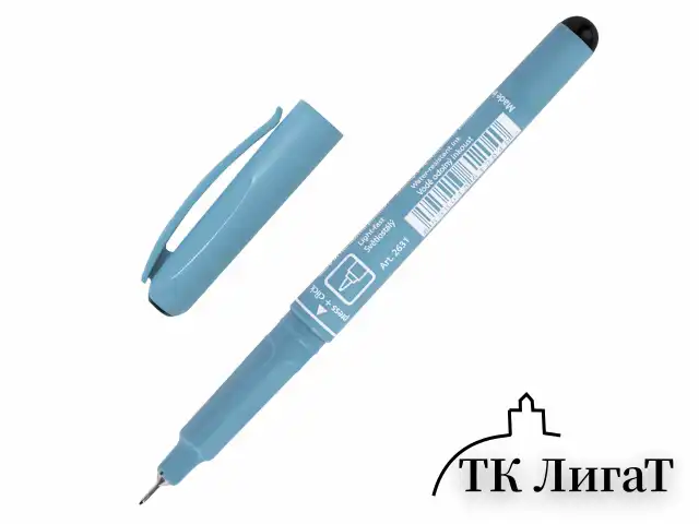 Ручка капиллярная (линер) ЧЕРНАЯ CENTROPEN "Document", трехгранная, линия 0,1 мм, 2631/0,1, 2 2631 0101