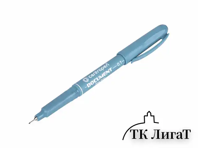 Ручка капиллярная (линер) ЧЕРНАЯ CENTROPEN "Document", трехгранная, линия 0,1 мм, 2631/0,1, 2 2631 0101