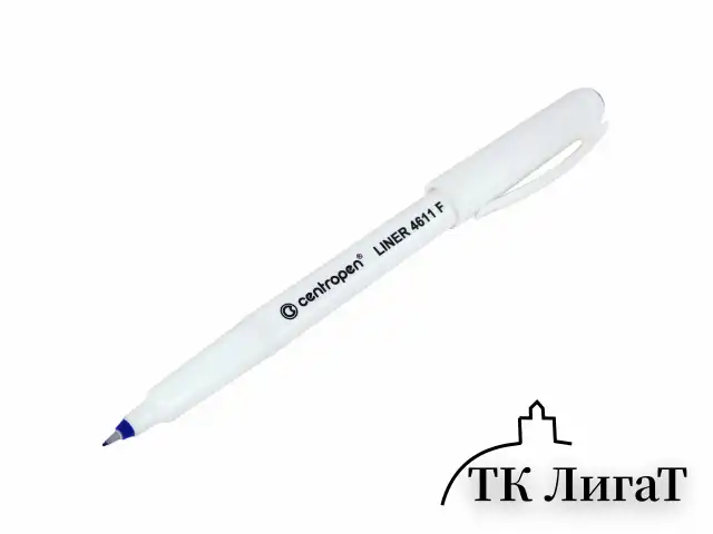 Ручка капиллярная (линер) СИНЯЯ CENTROPEN "Liner", трехгранная, линия письма 0,3 мм, 4611, 2 4611 0106